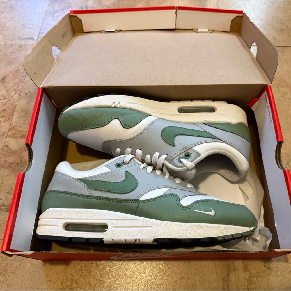 Nike Air Max 1 PRM Premium Spiral Sage White Grey